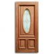 Kingston Door Mahogany Oval Brass 32in x 80in
