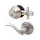 Tubular Combo Lock Satin Nickel Lever (1860ET/7312SN)