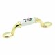 Pull Polished Brass/White Flower (245FWP)
