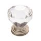 Amerock Round Acrylic Furniture Knob Satin Nickle 5Pk