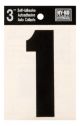 Number 1 Self Adhesive 3in