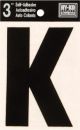 Letter K Self Adhesive 3in