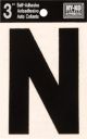 Letter N Self Adhesive 3in