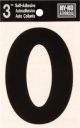 Letter O Self Adhesive 3in