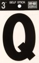 Letter Q Self Adhesive 3in