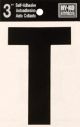 Letter T Self Adhesive 3in