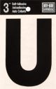 Letter U Self Adhesive 3in