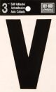 Letter V Self Adhesive 3in
