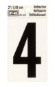 Number 4 Reflective 2in