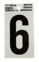 Number 6 Reflective 2in