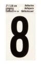 Number 8 Reflective 2in