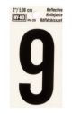 Number 9 Reflective 2in