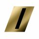 Letter I Black/Gold 1-1/2in
