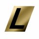 Letter L Black/Gold 1-1/2in