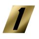 Number 1 Black/Gold 1-1/2in