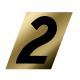 Number 2 Black/Gold 1-1/2in