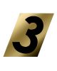 Number 3 Black/Gold 1-1/2in