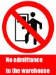 Sign No Admittance 2in x 8in