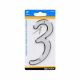 Number 3 Nail On Reflective 4in