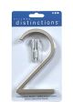 Number 2 House Brushed Nickel 5in