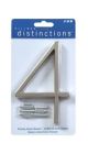 Number 4 House Brushed Nickel 5in