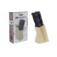 Bistro Steak Knife Stainless Steel Set with Wood Block 7 pcs (716-00963)