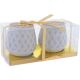 Glass Candle Holder White 2 pcs (532-07089)
