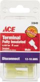 12-10 AWG Yellow Fully Insulated Male Disconnect 4pc
