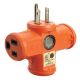 Heavy Duty Triple Grounded Outlet Adapter With LED Light
