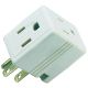 Triple Tap Grounded Cube Outlet Adapter