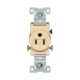 15 Amp 3 Wire Grounded Ivory Receptacle Single 817V