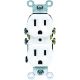15 Amp White Duplex Grounding Receptacle