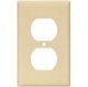 Duplex Receptacle Wall Plate Thermoset Ivory