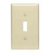 1 Gang Standard Size Toggle Wall Plate Ivory