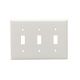 Plate Toggle 3 Gang White