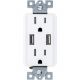 Dual USB TR Receptacle 20amp (5620)