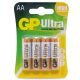 GP Ultra Alkaline Battery AA 4 pack