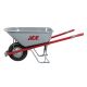 Wheelbarrow Metal 6 cu. ft. Grey Solid Wheel (7331705)