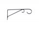 Panacea Black Steel Straight w/Loop Wall Plant Hook 15in D x 15in H x 9/16in W