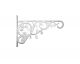Panacea White Aluminum Leaves Wall Plant Hook 9in D x 6-7/16in H x 1in W
