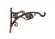 Panacea Antique Gold Plant Bracket with Flowers  9.15in W x 6in H x 1.1in D