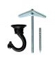 Panacea Steel Black Swag Hook 1.5in W x 3.6in H 4.6in D