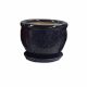 Planter/Saucer Indigo Ceramic 6.5in