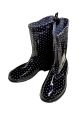 Sloggers Womens Boot Black/White Polka Dot S7 (5013BP)