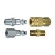 Brass/Steel Air Coupler Kit 1/4in Female/Male 4pc (18049)