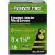 Interior Wood Screw  8 x 1-1/4 in. (242pcs) (48578)
