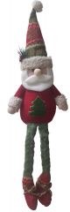 Sitting Santa Stuffed Soft Decoration Red & Green (150-8000521A)