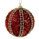 Xmas Ball Train Track Red & Gold Glitter 4pc (130-5001234)