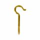 Screw Hook Brass .162in x 2-9/16in