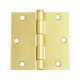 Hinge Door Square Brass Plated 3in